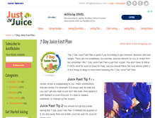 Tablet Screenshot of justonjuice.com